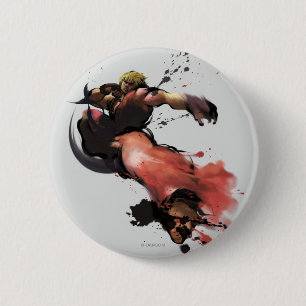 Ken Kick Pinback Button