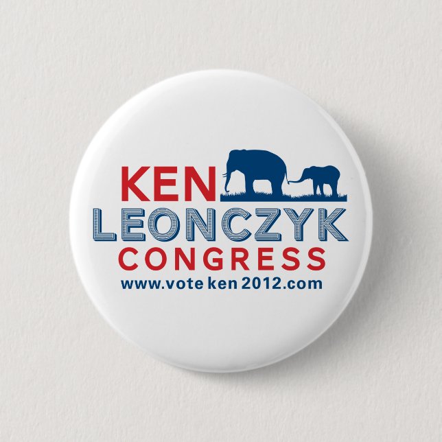 Ken Leonczyk for Congress Button (Front)