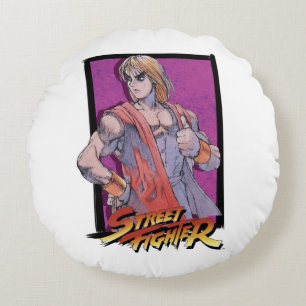 Ken Masters 2 Round Pillow