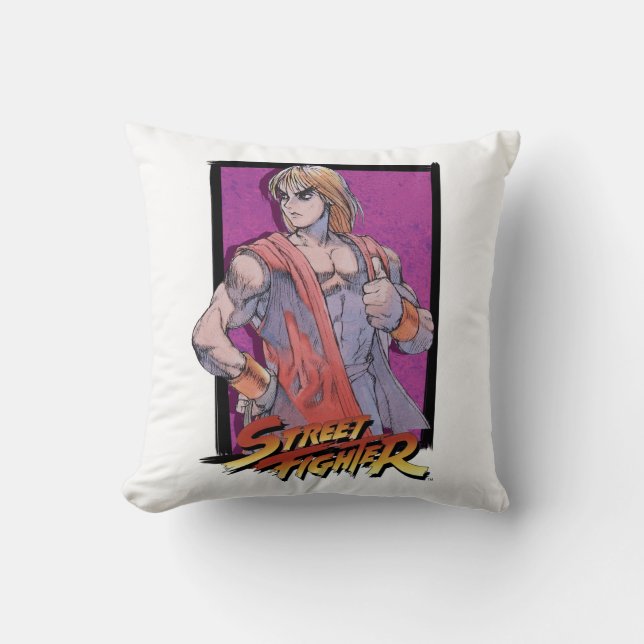 Ken Masters 2 Throw Pillow (Front)
