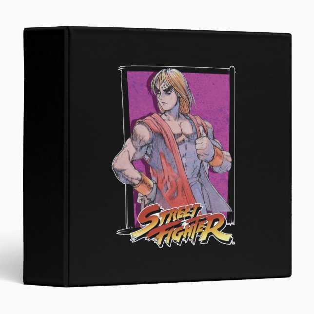 Ken Masters 3 Ring Binder (Front/Spine)
