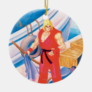Ken on Dock Ceramic Ornament