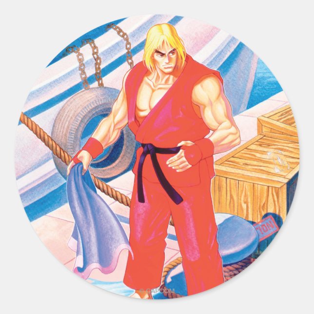 Ken on Dock Classic Round Sticker (Front)