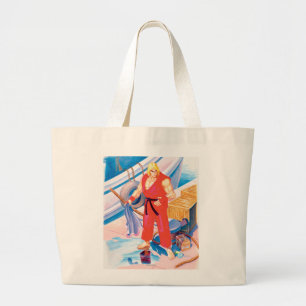 Ken on Dock Large Tote Bag