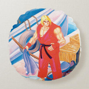 Ken on Dock Round Pillow
