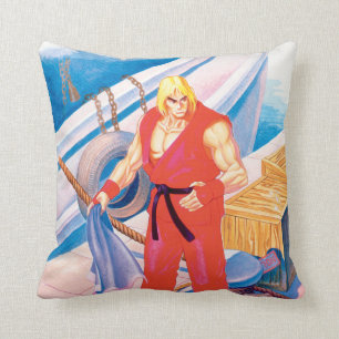 Ken on Dock Throw Pillow