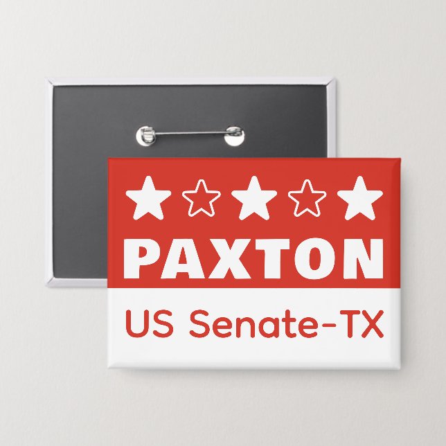 Ken PAXTON for US Senate Texas 2026 Button (Front/Back)