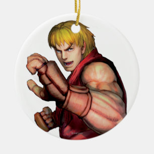 Ken Ready to Fight Ceramic Ornament