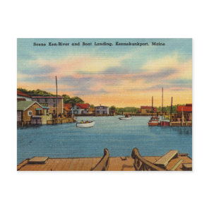 Ken-River Boat Landing, Kennebunkport, Maine Postcard