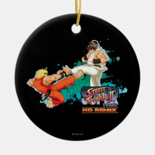 Ken Vs. Ryu 2 Ceramic Ornament