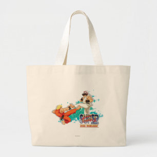 Ken Vs. Ryu 2 Large Tote Bag