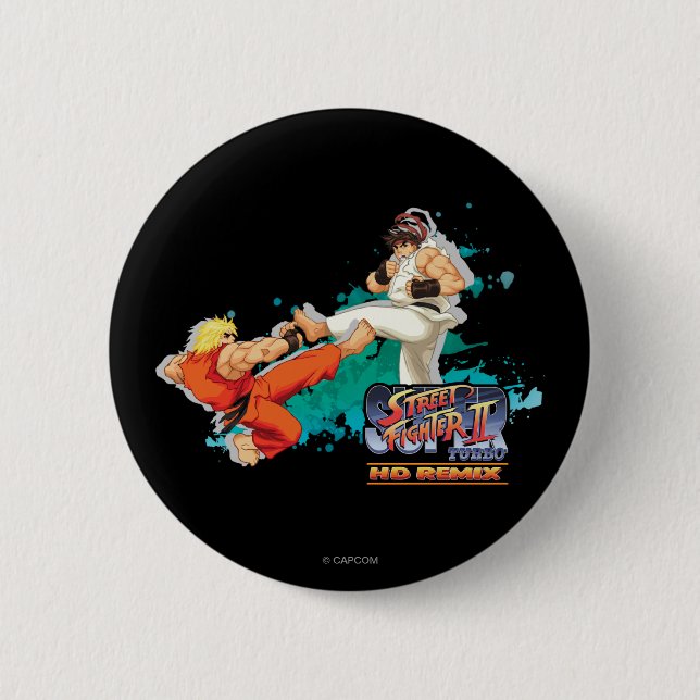 Ken Vs. Ryu 2 Pinback Button (Front)