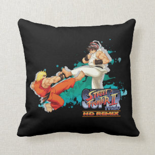 Ken Vs. Ryu 2 Throw Pillow