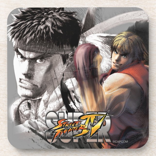 Ken Vs. Ryu Coaster (Front)
