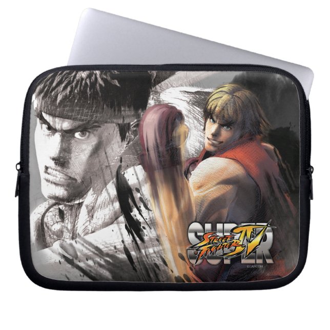 Ken Vs. Ryu Laptop Sleeve (Front)