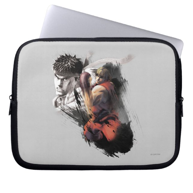 Ken Vs. Ryu Laptop Sleeve (Front)