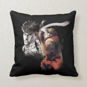 Ken Vs. Ryu Throw Pillow