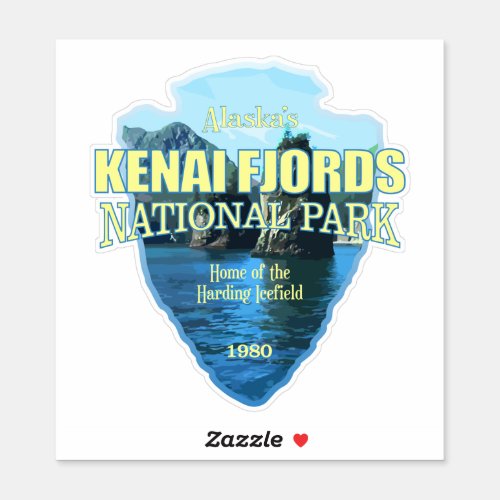 Kenai Fjords arrowhead Sticker