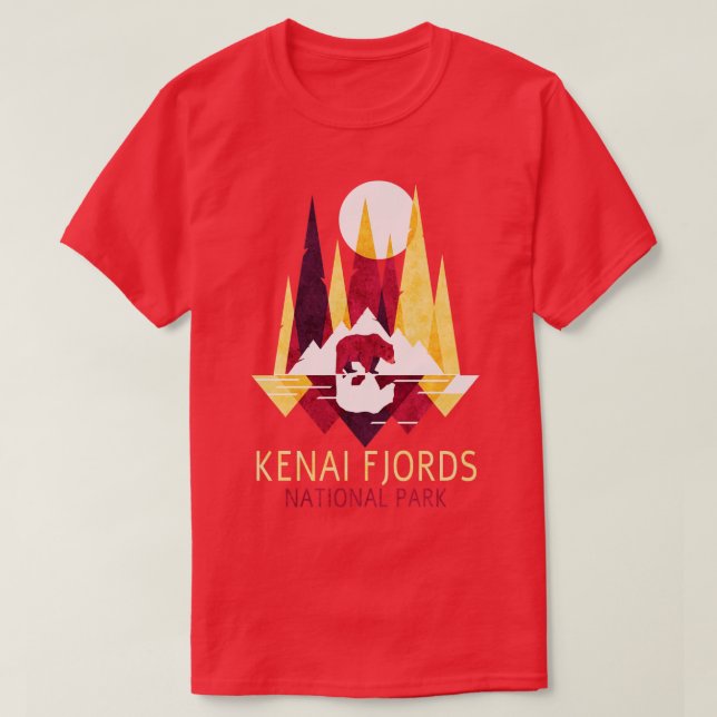 Kenai Fjords National Park Alaska Backpacking Camp T-Shirt (Design Front)