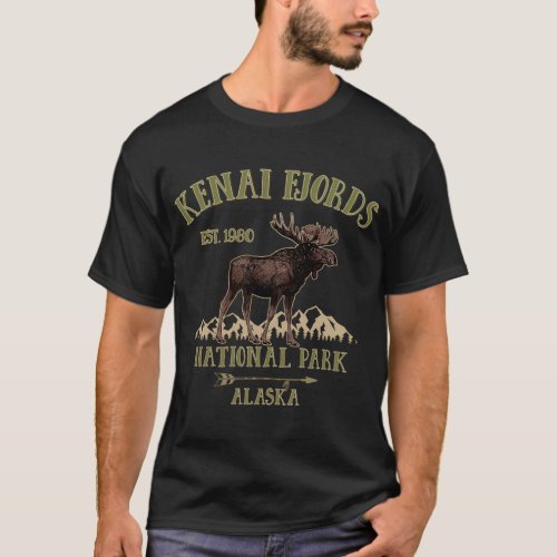 Kenai Fjords National Park Alaska Moose T_Shirt
