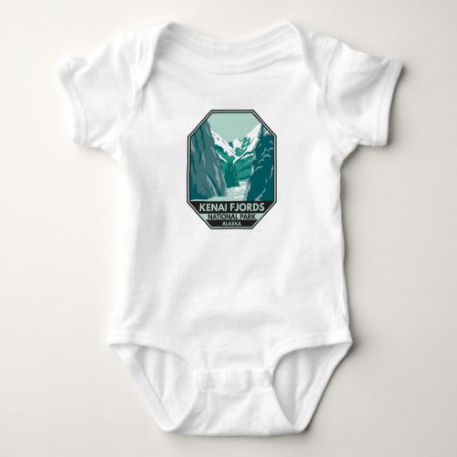 Kenai Fjords National Park Alaska Vintage  Baby Bodysuit