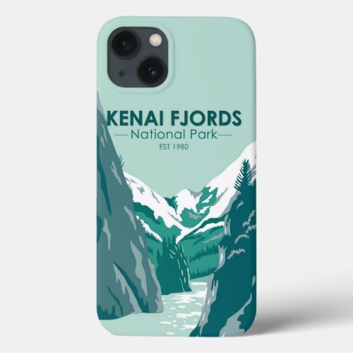 Kenai Fjords National Park Alaska Vintage  iPhone 13 Case