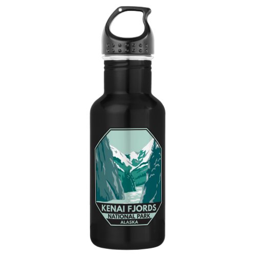 Kenai Fjords National Park Alaska Vintage  Stainless Steel Water Bottle
