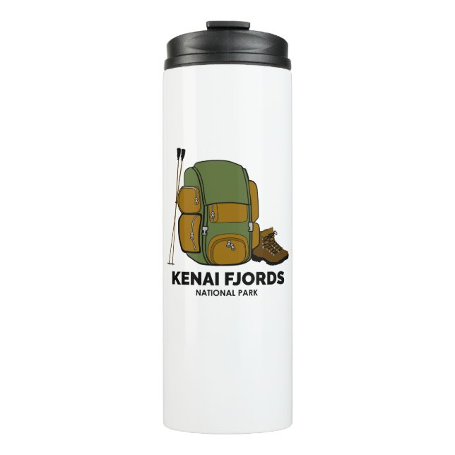 Kenai Fjords National Park Backpack Thermal Tumbler (Front)