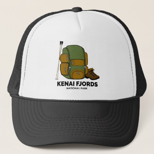 Kenai Fjords National Park Backpack Trucker Hat