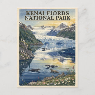 Kenai Fjords National Park Glacier Postcard