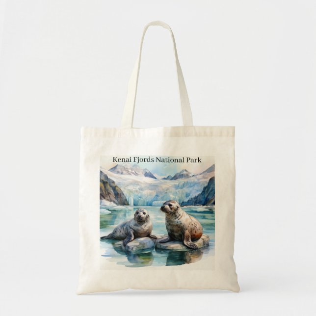 Kenai Fjords National Park Harbor Seals Tote Bag (Front)