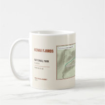 Kenai Fjords National Park Hiking Trail Map Mug