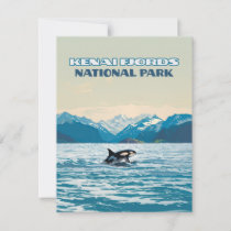 Kenai Fjords National Park Orca Alaska Card