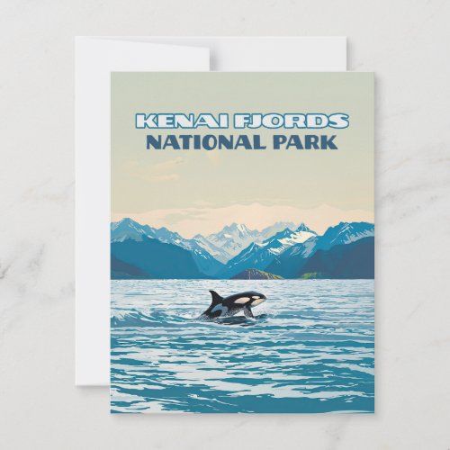 Kenai Fjords National Park Orca Alaska Card