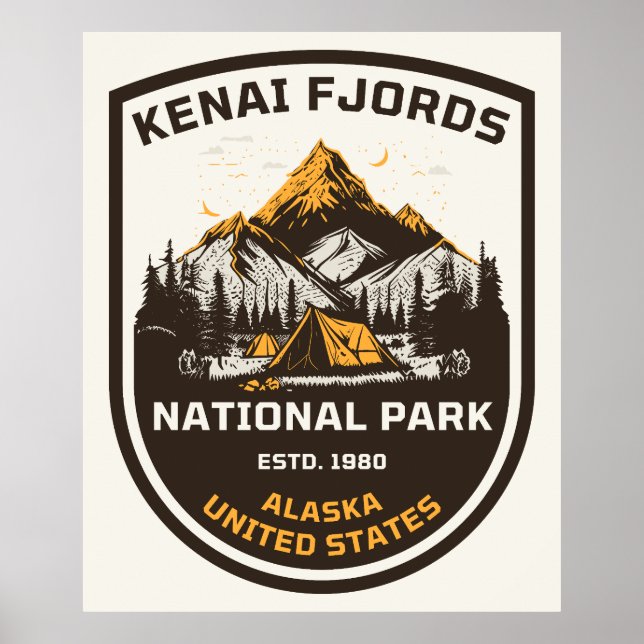 Kenai Fjords National Park Outdoors and Nature Poster (Front)