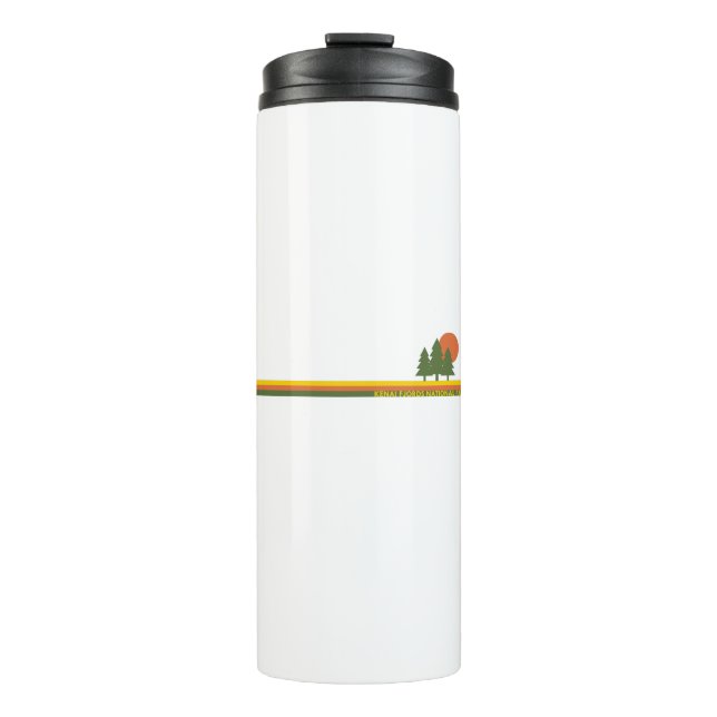 Kenai Fjords National Park Pine Trees Sun Thermal Tumbler (Front)