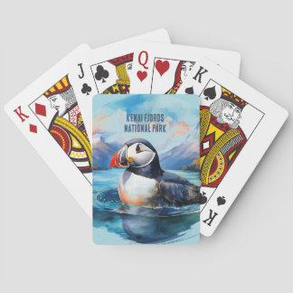 Kenai Fjords National Park Puffin Poker Cards