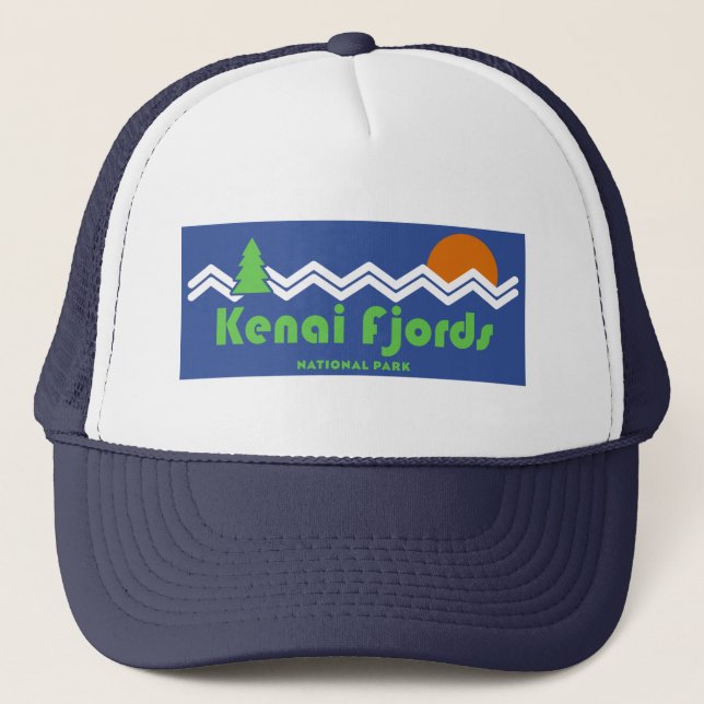Kenai Fjords National Park Retro Trucker Hat (Front)