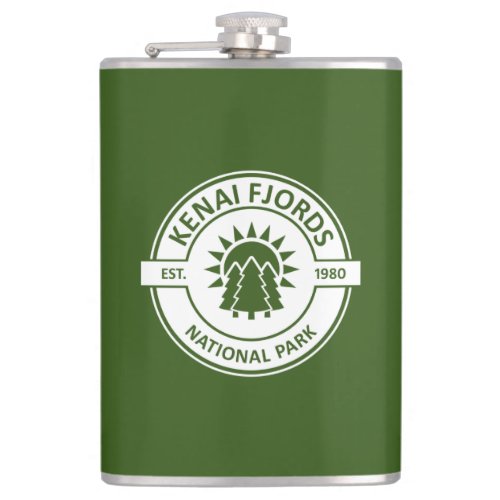 Kenai Fjords National Park Sun Trees Flask