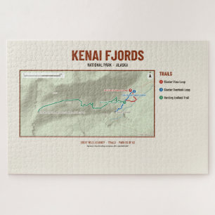 Kenai Fjords National Park Trail Map Puzzle