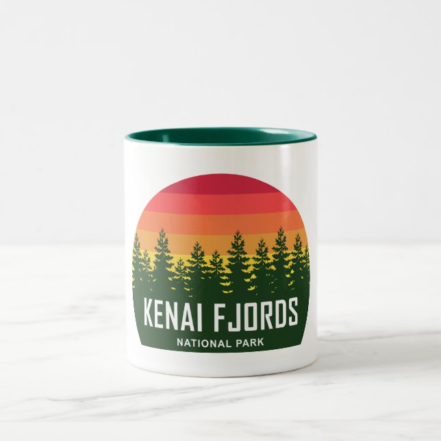 Kenai Fjords National Park Two-Tone Coffee Mug (Center)