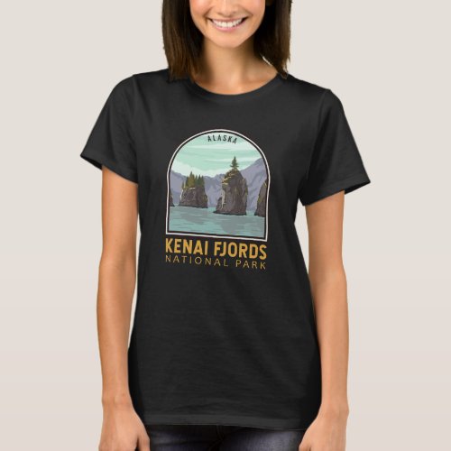 Kenai Fjords National Park Vintage Emblem T_Shirt
