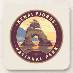 Kenai Fjords National Parks Beverage Coaster