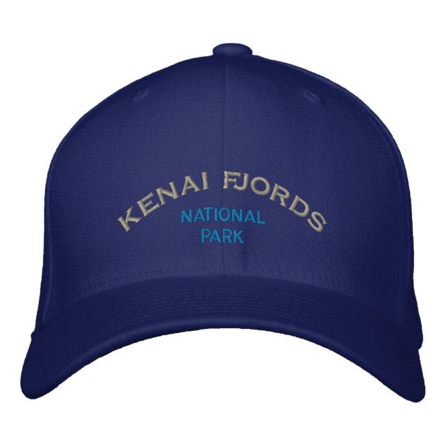 Kenai Fjords National Parks Embroidered Baseball Cap (Front)