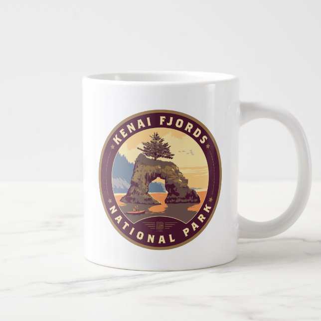 Kenai Fjords National Parks Giant Coffee Mug (Right)