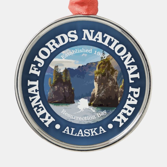 Kenai Fjords NP2 Metal Ornament (Front)
