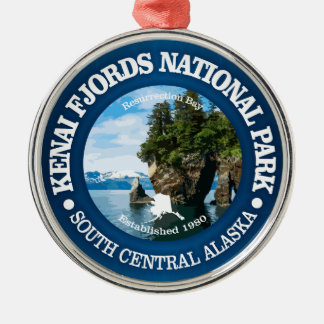 Kenai Fjords NP Metal Ornament