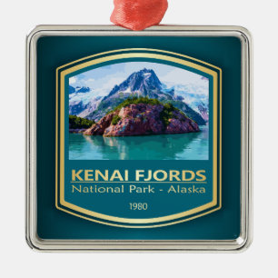 Kenai Fjords NP (PF1) Metal Ornament