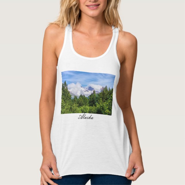 Kenai Fjords Snow Mountains Tank Top (Front)