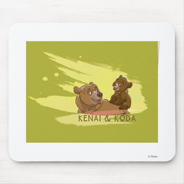 Kenai & Koda Brother Bear smiling Disney Mouse Pad (Front)